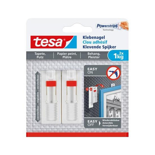Tesa selvklæbende søm power strips 1 kg justerbar