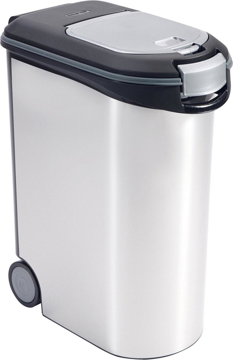 Curver madbeholder hund eller kat - 54l - 20kg - 49x28x60,5cm - metallisk