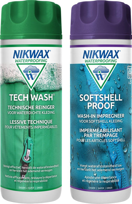 Nikwax tech wash softshell proof, rengøring og imprægnering til softshell 300ml