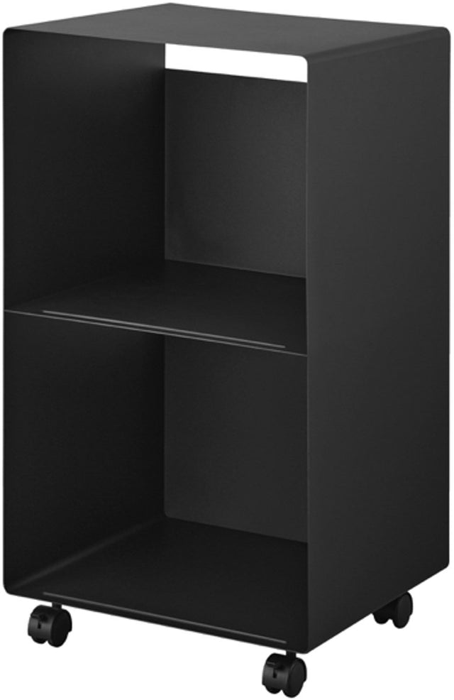Yamazaki tower pladeskab 2-lags på hjul - sort