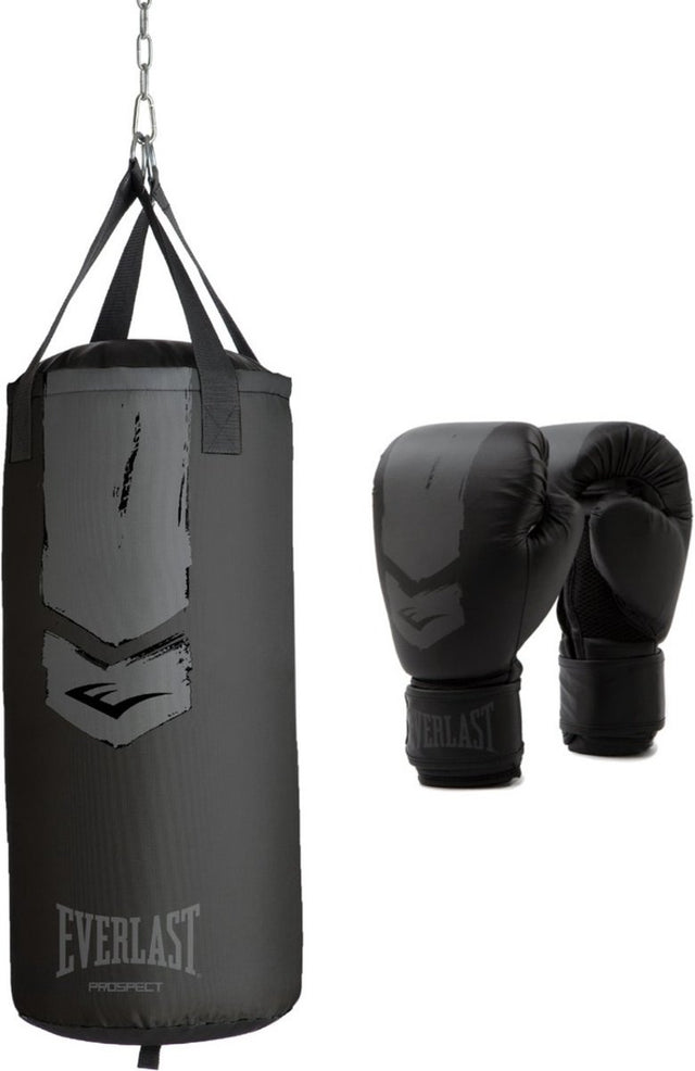 Everlast prospect 2 heavy bag kit, sort grå, 76x28 cm