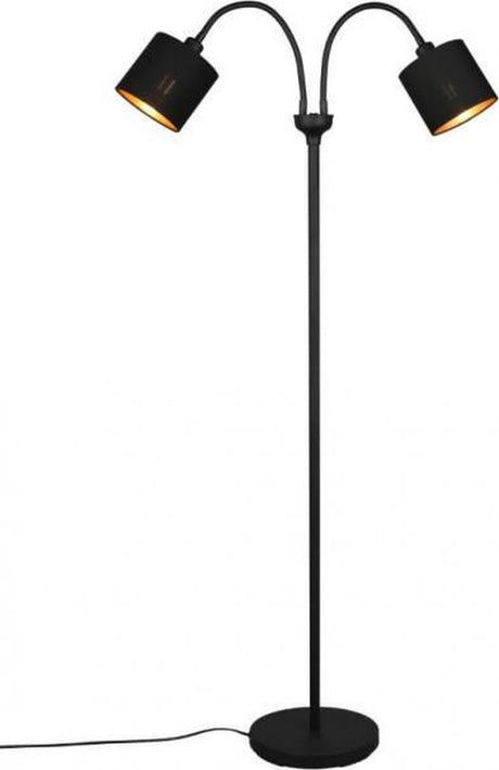 Rl live your light reality tommy - gulvlampe - sort mat - ekskl. 2x E14 4 W - lys kan skiftes separat - fleksibel