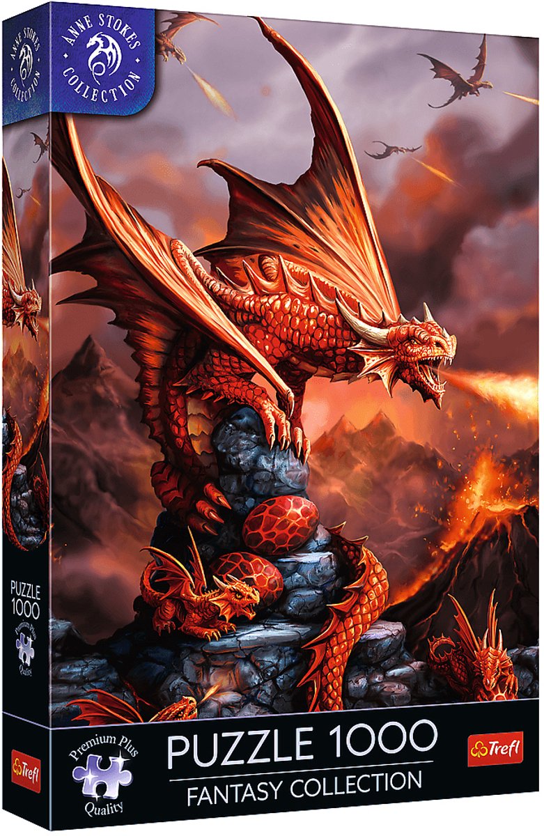 Trefl puslespil fantasy collection fire dragon 1000 brikker puslespil.