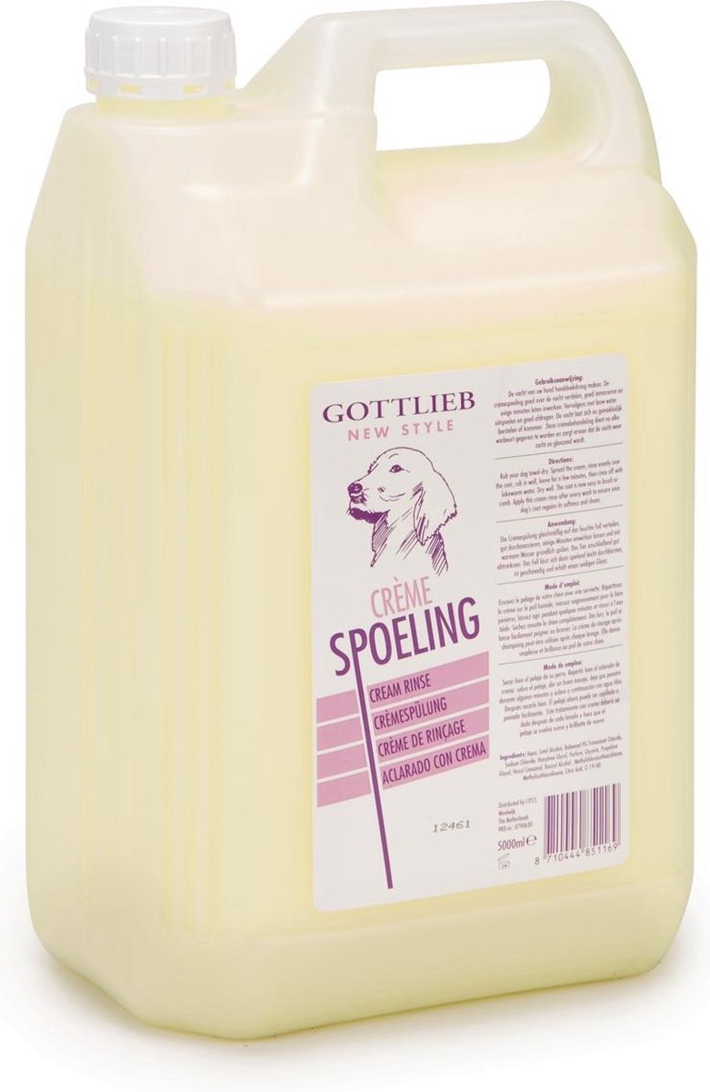 Gottlieb creme skyl - hundeshampoo - hund - 5 liter