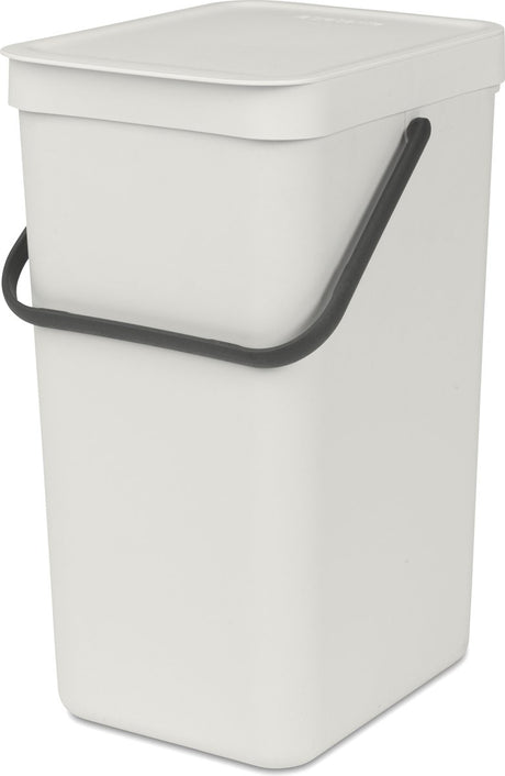 Brabantia sort go affaldsspand - 16 liter - lysegrå