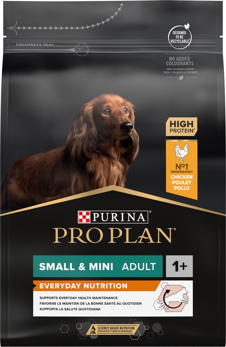 Pro plan hverdagsernæring voksen lille mini - tør hundefoder - kylling - 3 kg
