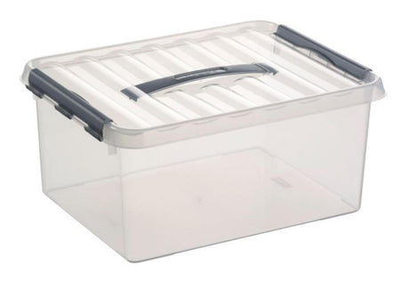 Sunware q-line opbevaringsboks gennemsigtig 15 liter 40x30x18cm