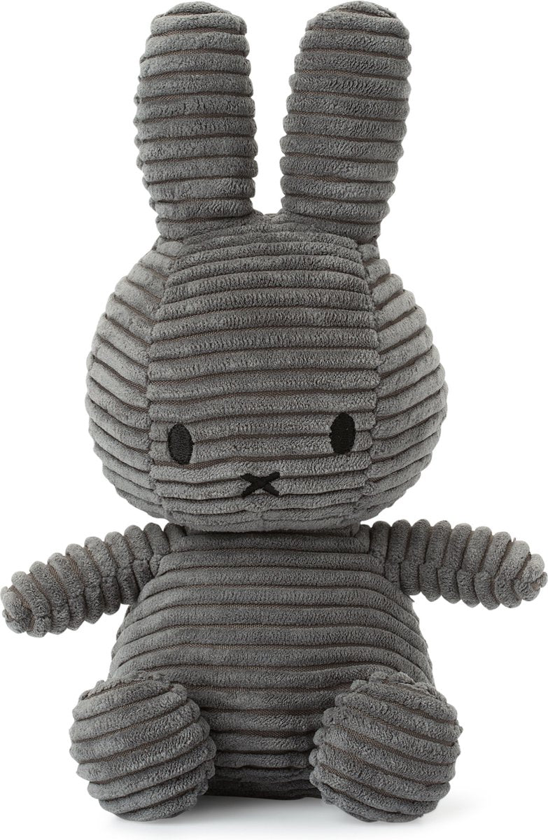 Bon ton toys nijntje - eco corduroy grey - 23 cm - 9