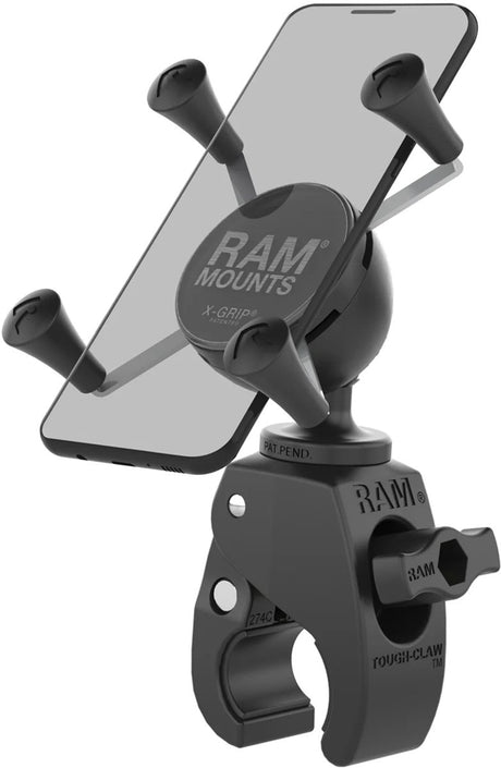 Ram mounts x-grip® tough-claw telefonholder cykel scooter motor - 360° roterbar - universal - lille - sort