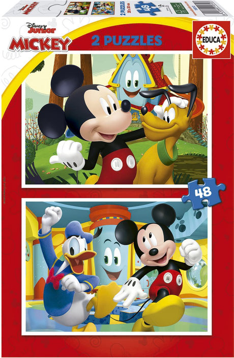 Educa - puslespil - 2 x 48 brikker - Mickey og venner Disney