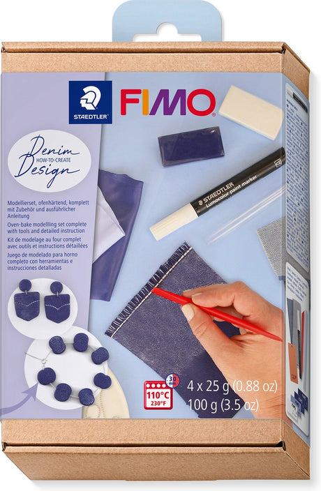 Fimo - ovnhærdende modellervoks - sådan laver man-sæt - jeanseffekt