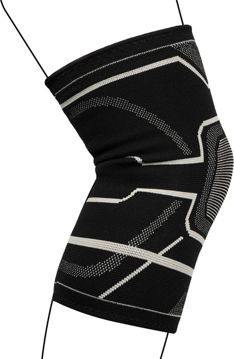 Avento knie compressie bandage - zwart zilvergrijs - l xl