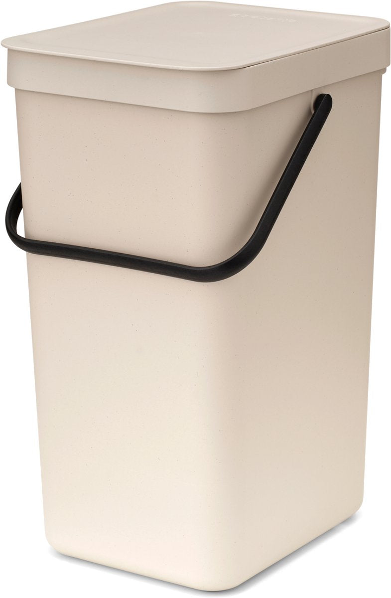 Brabantia sort go affaldsspand - 16 l - blød beige
