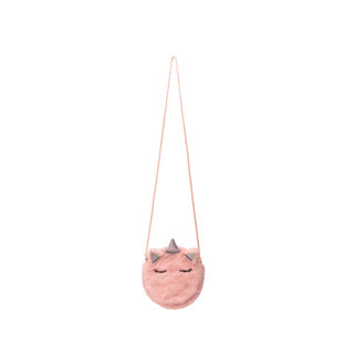 Ingen mærke enhjørning skuldertaske fluffy pink | 4 stk