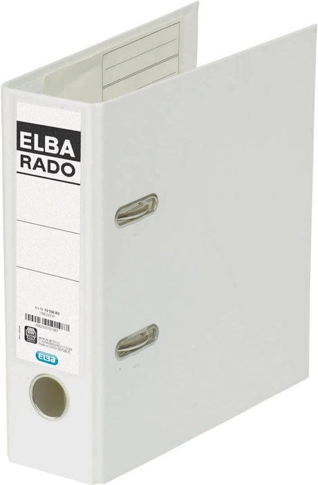 Elba folder rado plast a5 pap, pp (polypropylen) hvid stående 2-ring 1 stk.