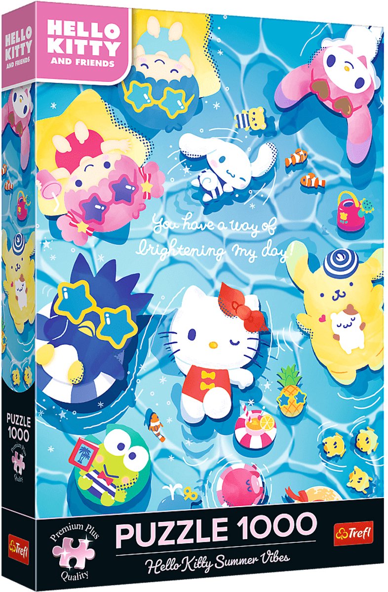 Trefl puslespil 1000 brikker - hello kitty sommer vibes - premium plus pap.