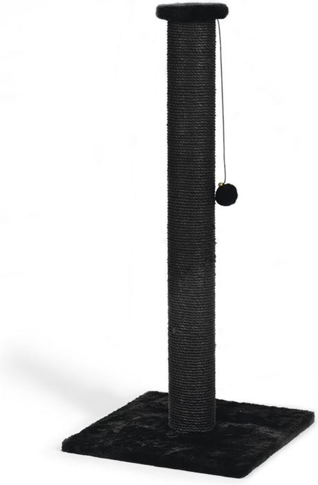 Beeztees serpa xl katten krabpaal - hoge krabpaal - met touw - met balletje - zwart - 40x40x90 cm