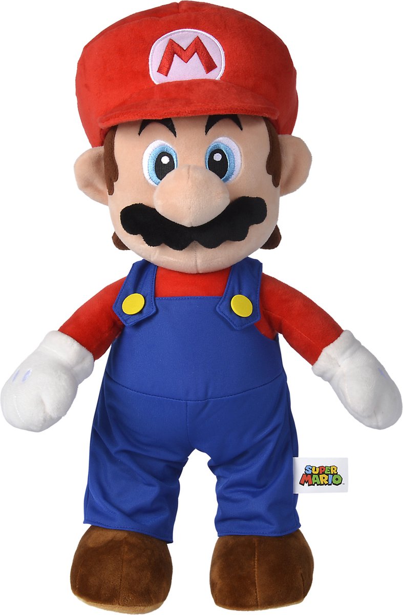 Nicotoy super mario mario plys, 50cm - krammetøj