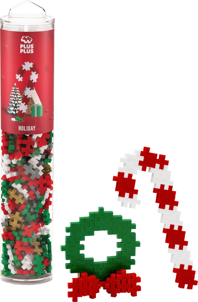 Plus-plus tube holiday kerst kerst 240 delige bouwset - 4304 - bouwspeelgoed - constructiespeelgoed - sæt med byggestenen - fra 5 år