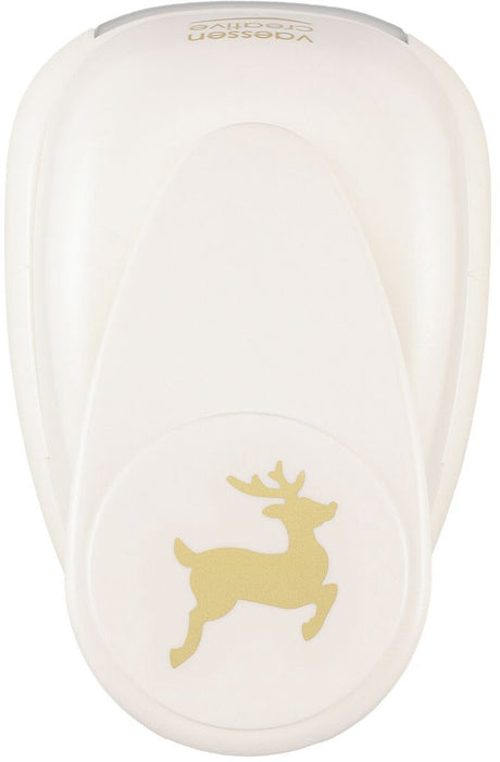 Vaessen creative pons - figuurpons - rendier - 3,5 x 4,5 cm