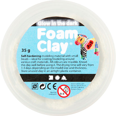 Foam clay®, glød i mørke, 35 gr 1 æske