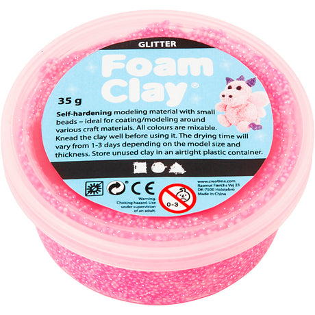Kreativ virksomhed https: www.cchobby.nl foam-clayr-glitter-pink-35-gr-1-doosje