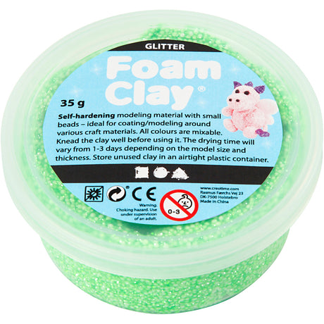 Creativ virksomhed https: www.cchobby.nl foam-clayr-glitter-green-35-gr-1-doosje