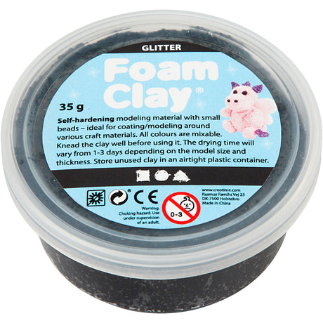 Creativ virksomhed https: www.cchobby.nl foam-clayr-black-glitter-35-gr-1-doosje