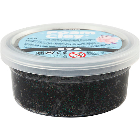 Creativ virksomhed https: www.cchobby.nl foam-clayr-black-glitter-35-gr-1-doosje