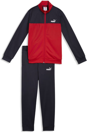 Puma poly colorblock dragt b unisex træningsdragt - for alle tiders rød