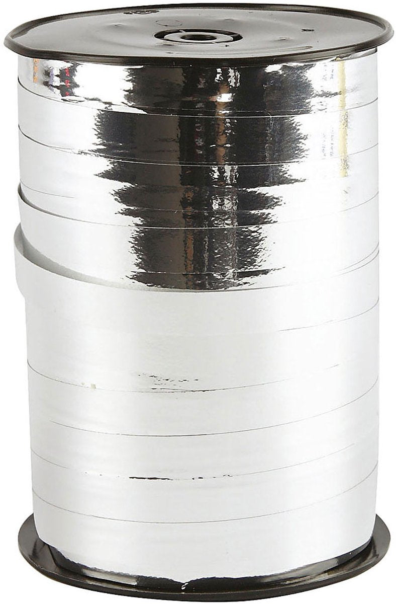 Creativ company krøllebånd, b: 10 mm, sølv metallic, 250 m