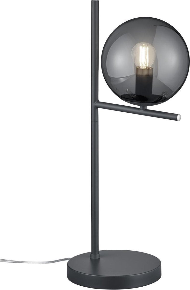 Trio pure - bordlampe - antracit - ekskl. 1x e14 28w - røgfarvet glas