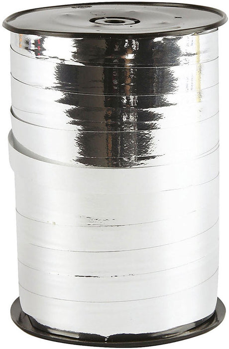 Creativ company krøllebånd, b: 10 mm, sølv metallic, 250 m