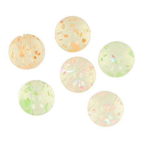 Hoppekugler gennemsigtig speckle, 6 stk