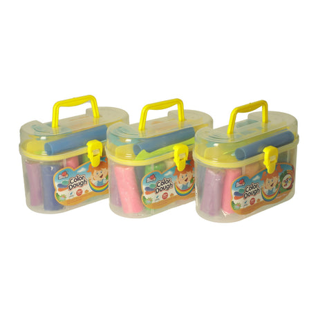Lobbes speelgoed bv lobbes kleiset opbergkoffer - kleurrijke klei speelgoedset 16 kleuren.