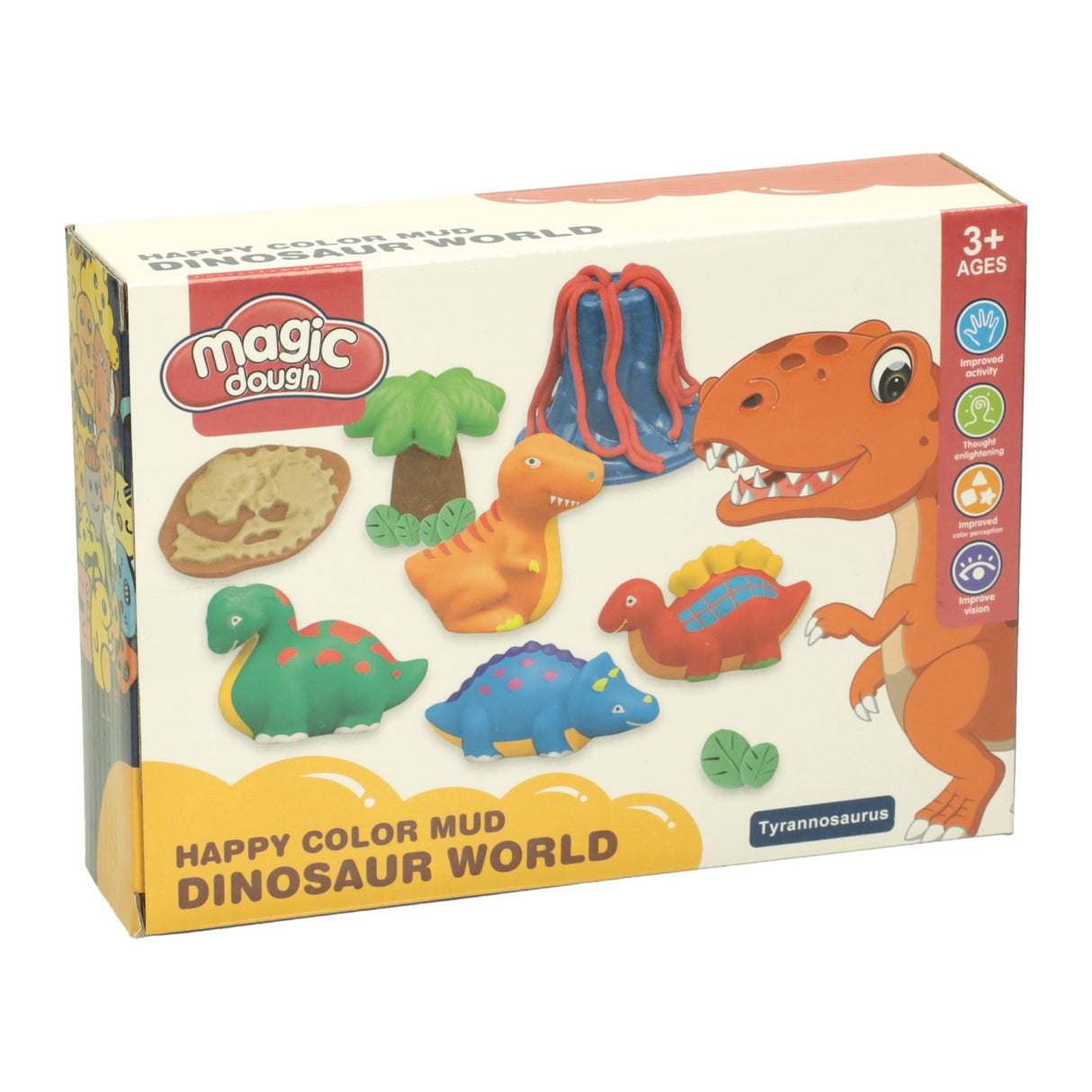 Lersæt dino verden - 4 farver ler