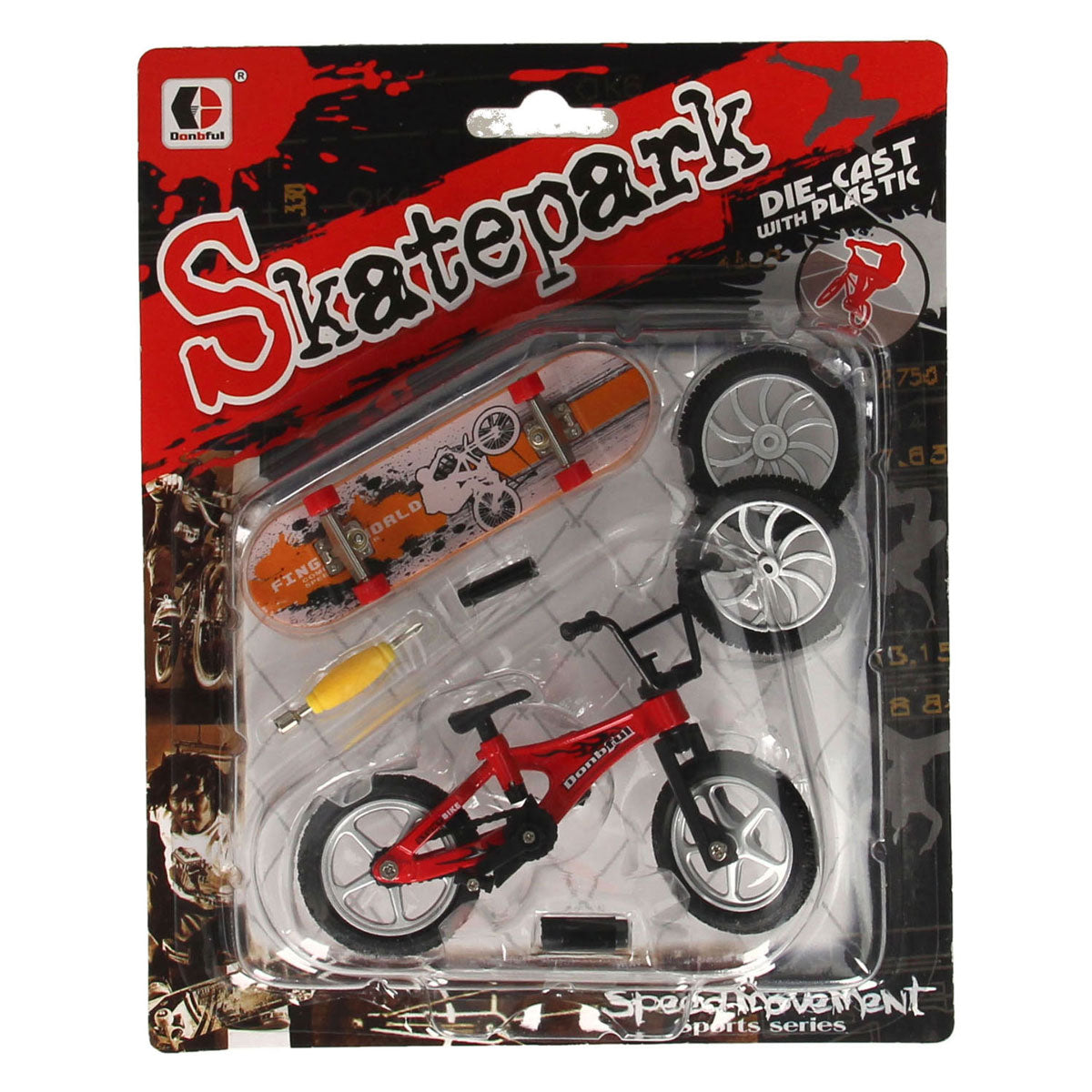 Finger stuntcykel med tilbehør