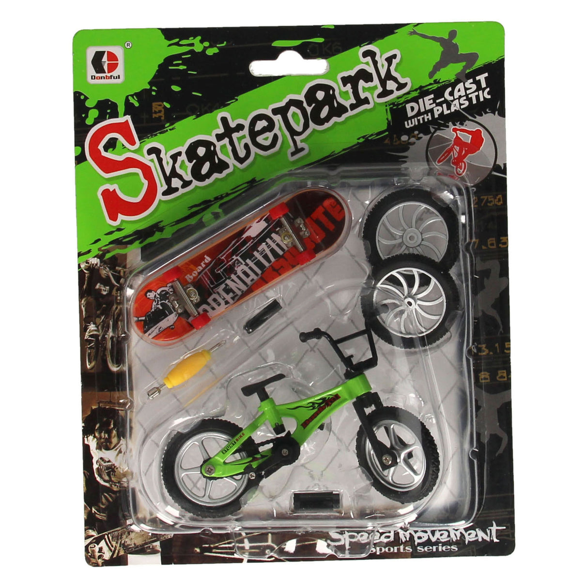 Finger stuntcykel med tilbehør