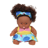 Babydukkekrøller med kjole, 22cm