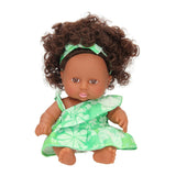 Babydukkekrøller med kjole, 22cm