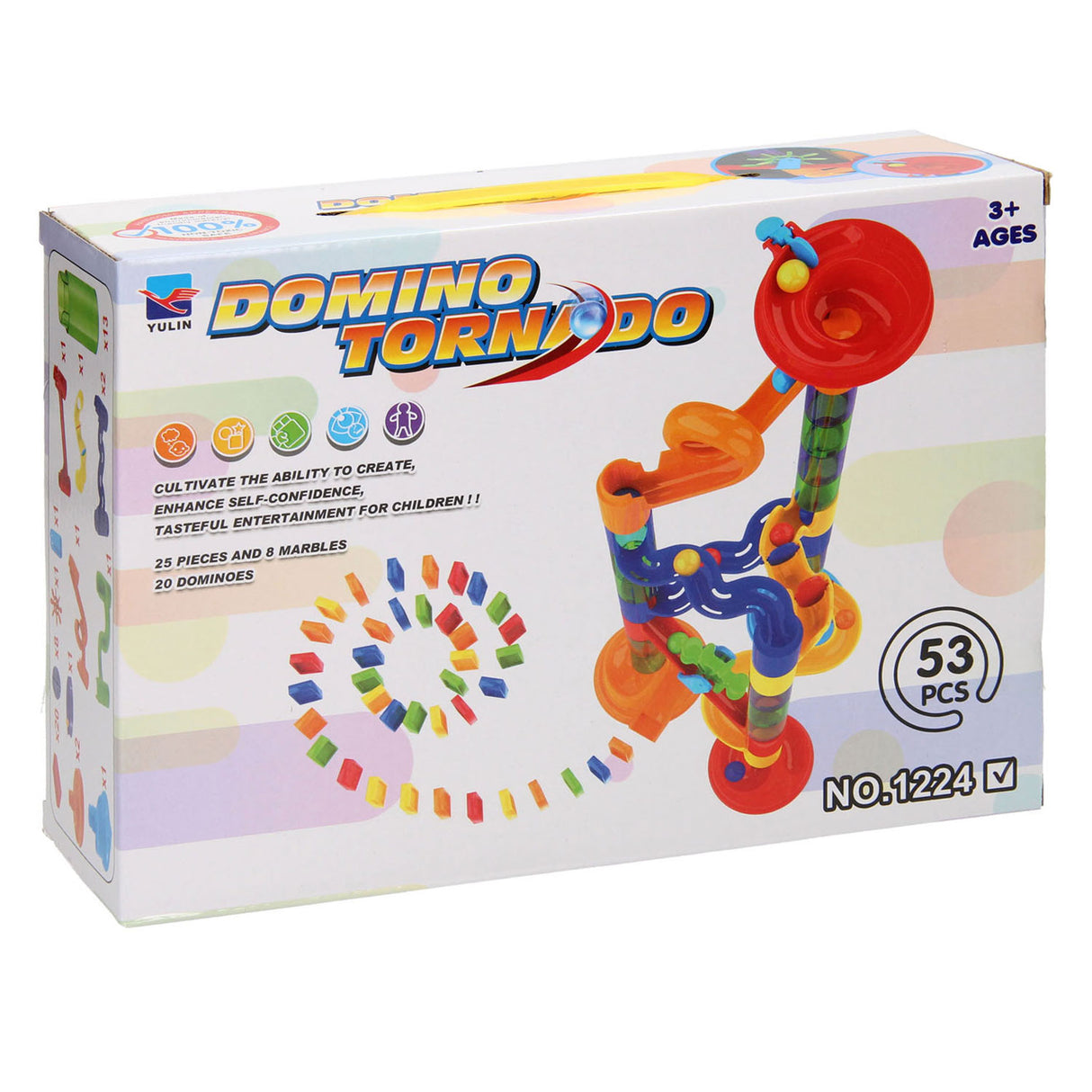 Domino tornado marmorbane 53 stk.