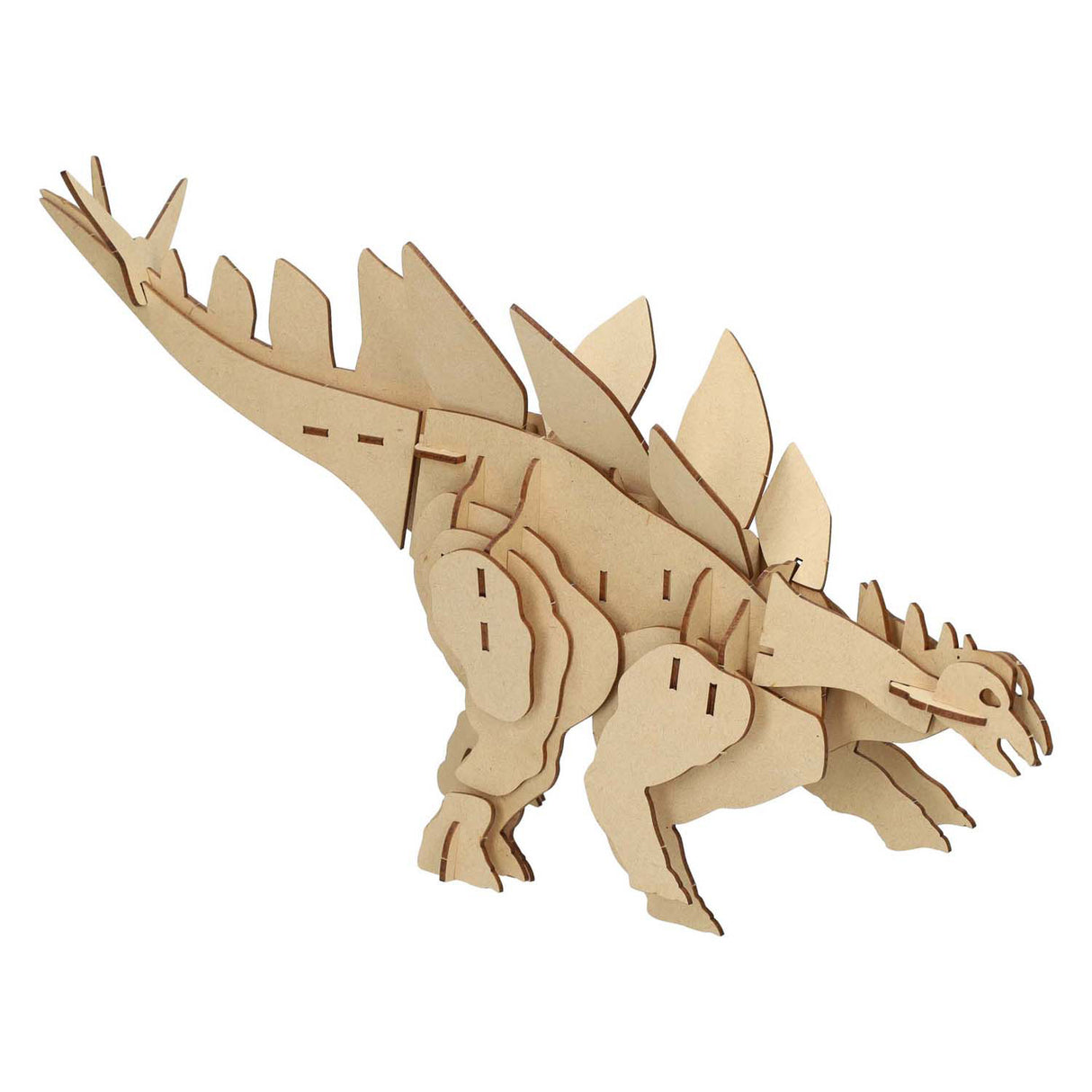 Dino 3D stegosaurus byggesæt i træ