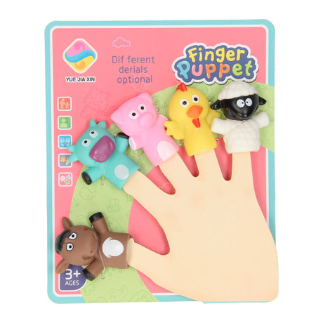 Fingerdukker husdyr, 5 stk.