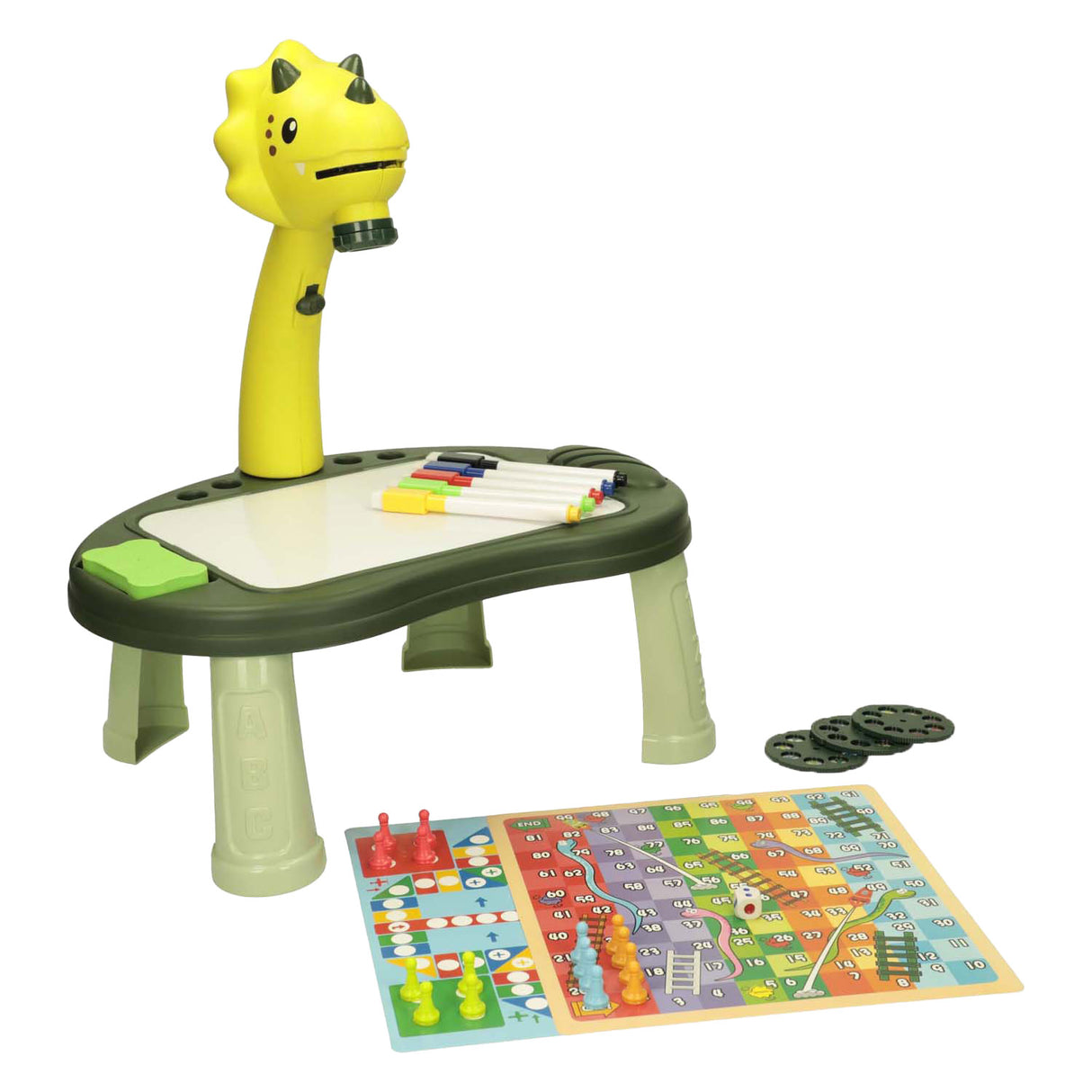Tegningsprojektionstabel Dino, 34 stk.