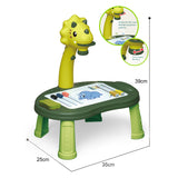 Tegningsprojektionstabel Dino, 34 stk.