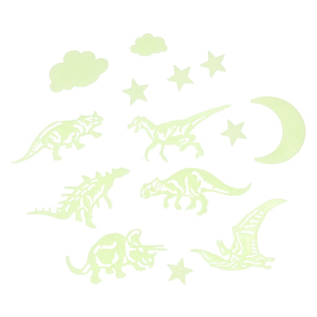 Glow in the dark dinosaurer, 16 stk.