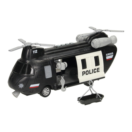 Politiets helikopter med lys og lyd
