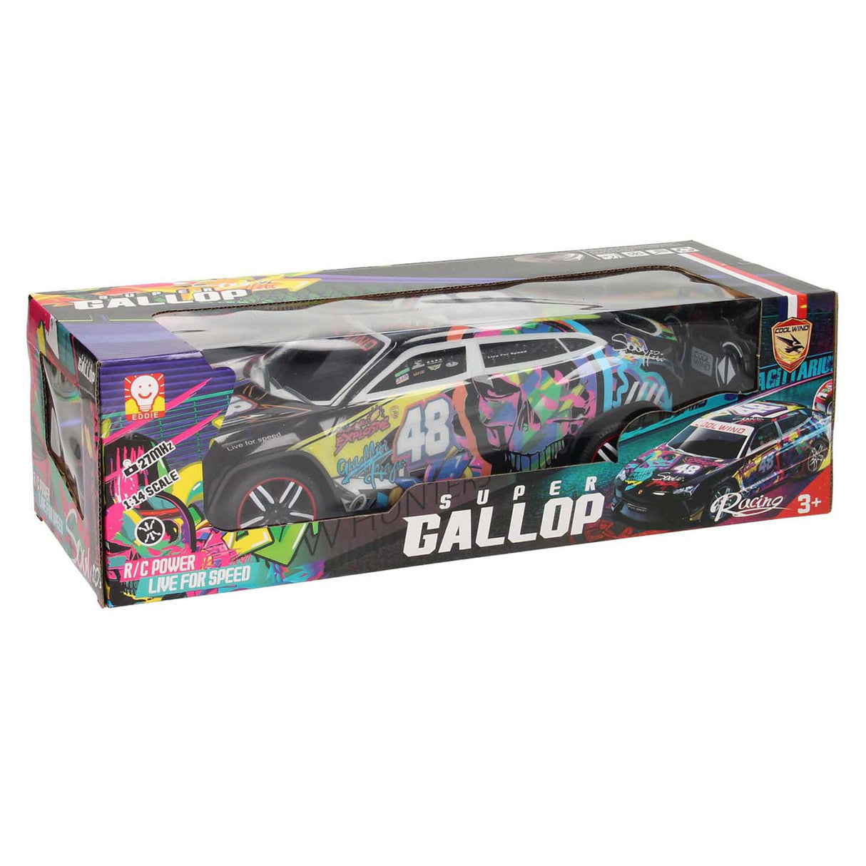 Lobbes toys bv rc styret racerbil softbody graffiti