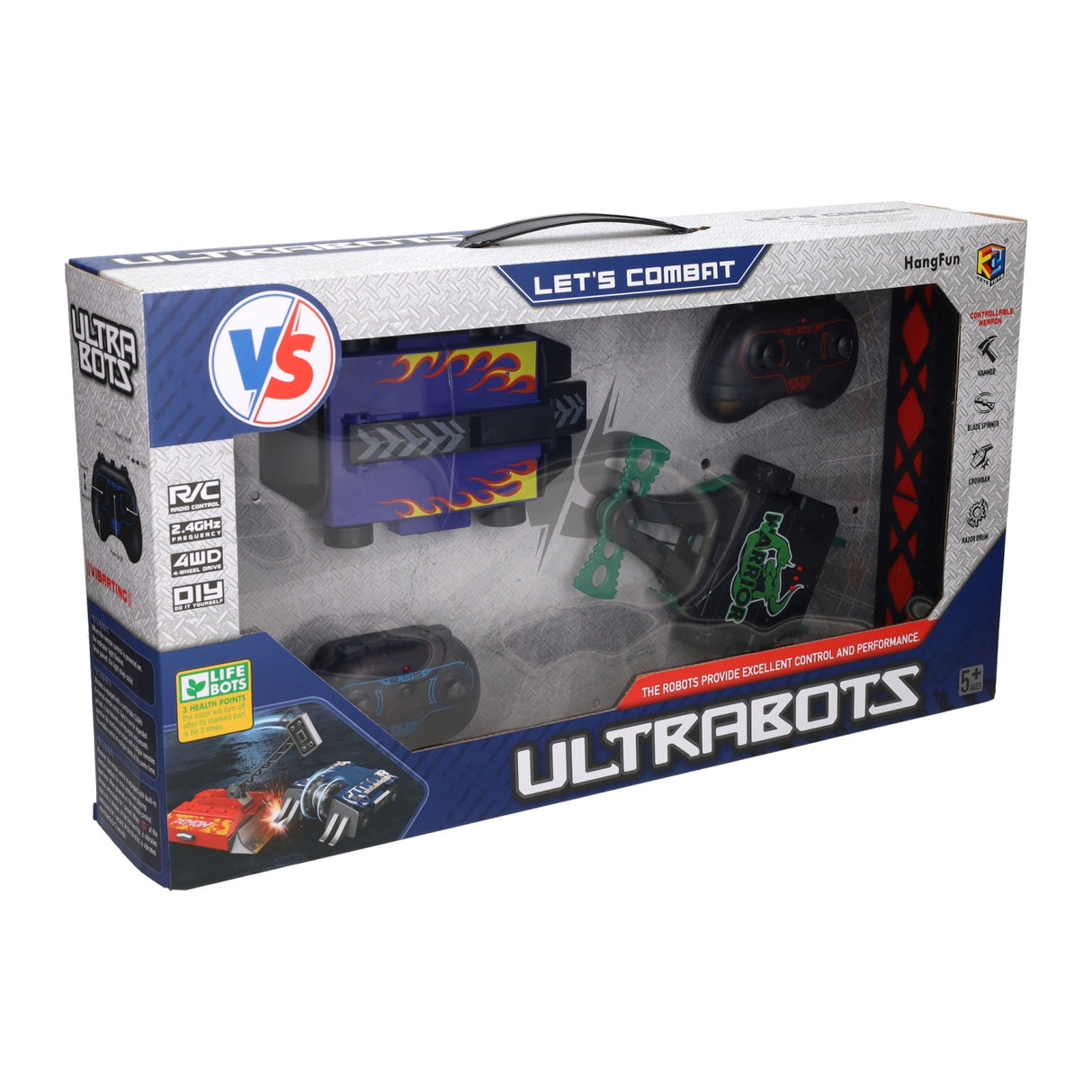 Lobbes Toys BV RC kontrollerede kamprobotter - sæt med 2 robotter og arena
