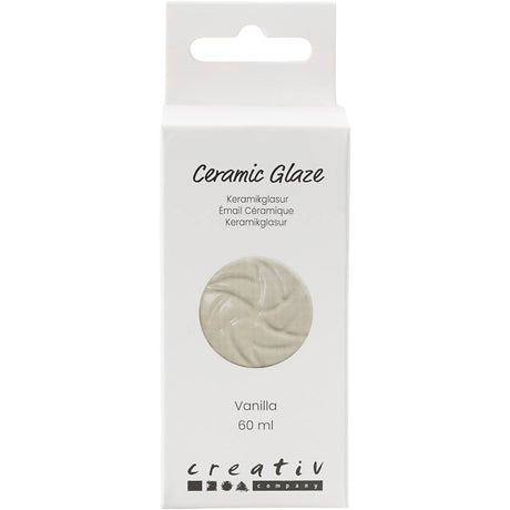 Creativ company keramisk glasur, 984-1101 °c, uigennemsigtig, vanilje, 60 ml 1 flaske